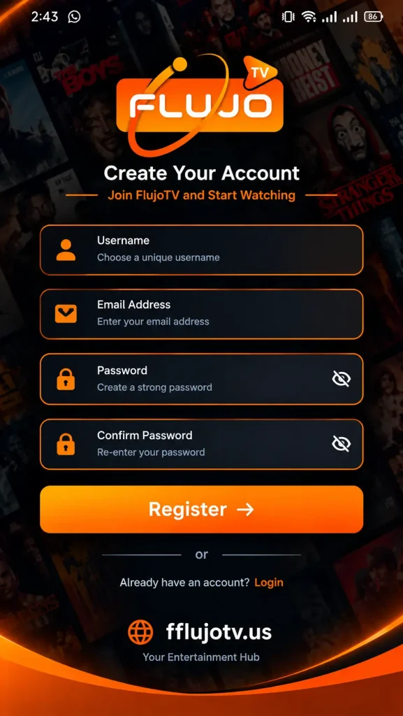 FLujo TV Register